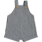 Gingham Short Linen Overalls | Milk & Baby
