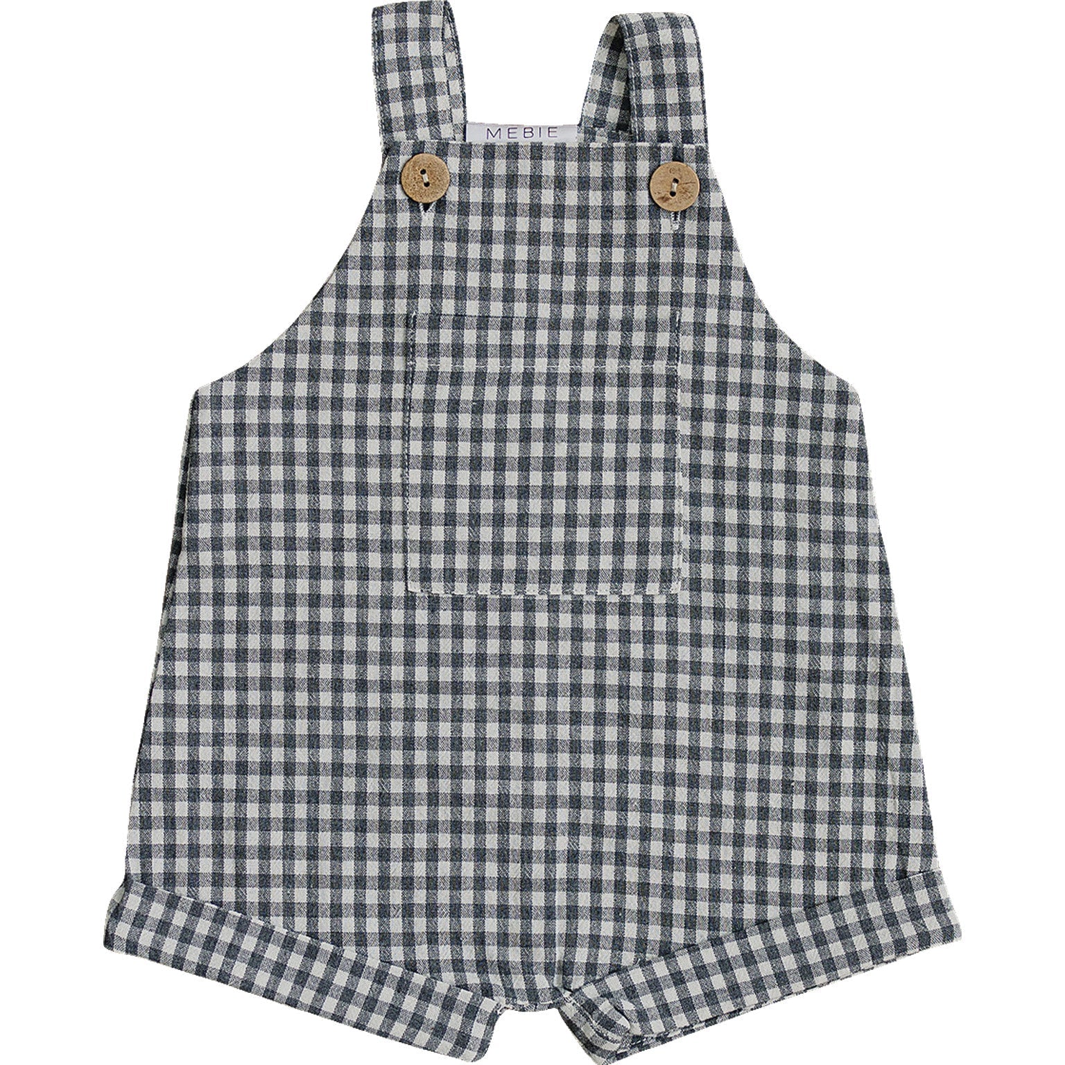 Gingham Short Linen Overalls | Milk & Baby