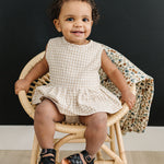 Oatmeal Gingham Peplum Set | Milk & Baby