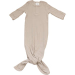 Oatmeal Organic Cotton Ribbed Baby Gown | Milk & Baby