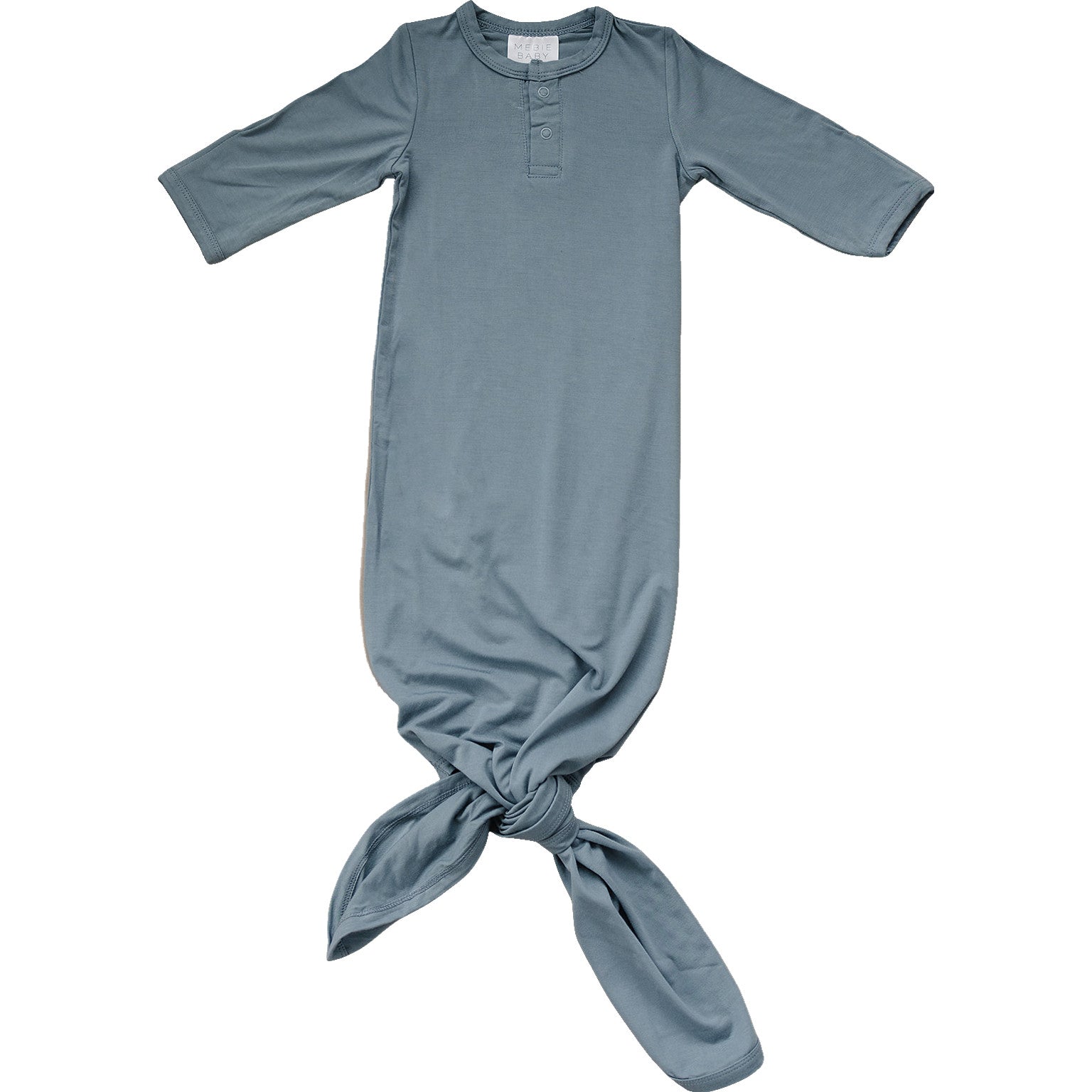 Dusty Blue Bamboo Knot Gown | Milk & Baby