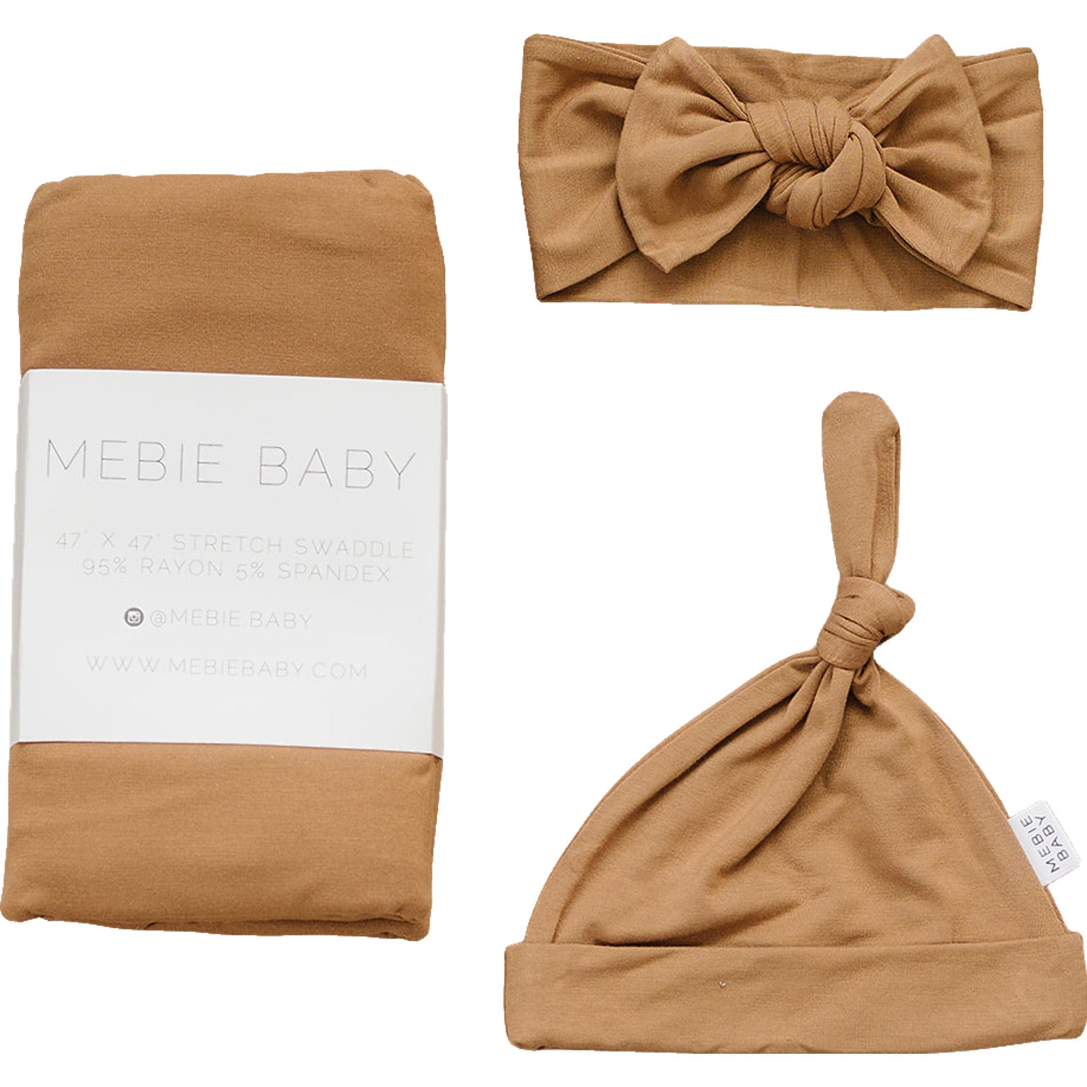 Mustard Bamboo Hat or Head Wrap Set | Milk & Baby