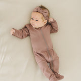 Plum Bamboo Footed Zipper | Milk & Baby