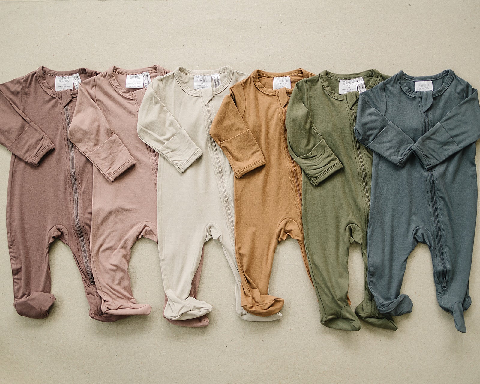 Plum Bamboo Footed Zipper | Milk & Baby