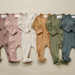 Plum Bamboo Footed Zipper | Milk & Baby