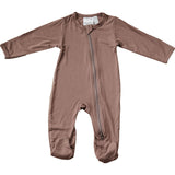 Plum Bamboo Footed Zipper | Milk & Baby