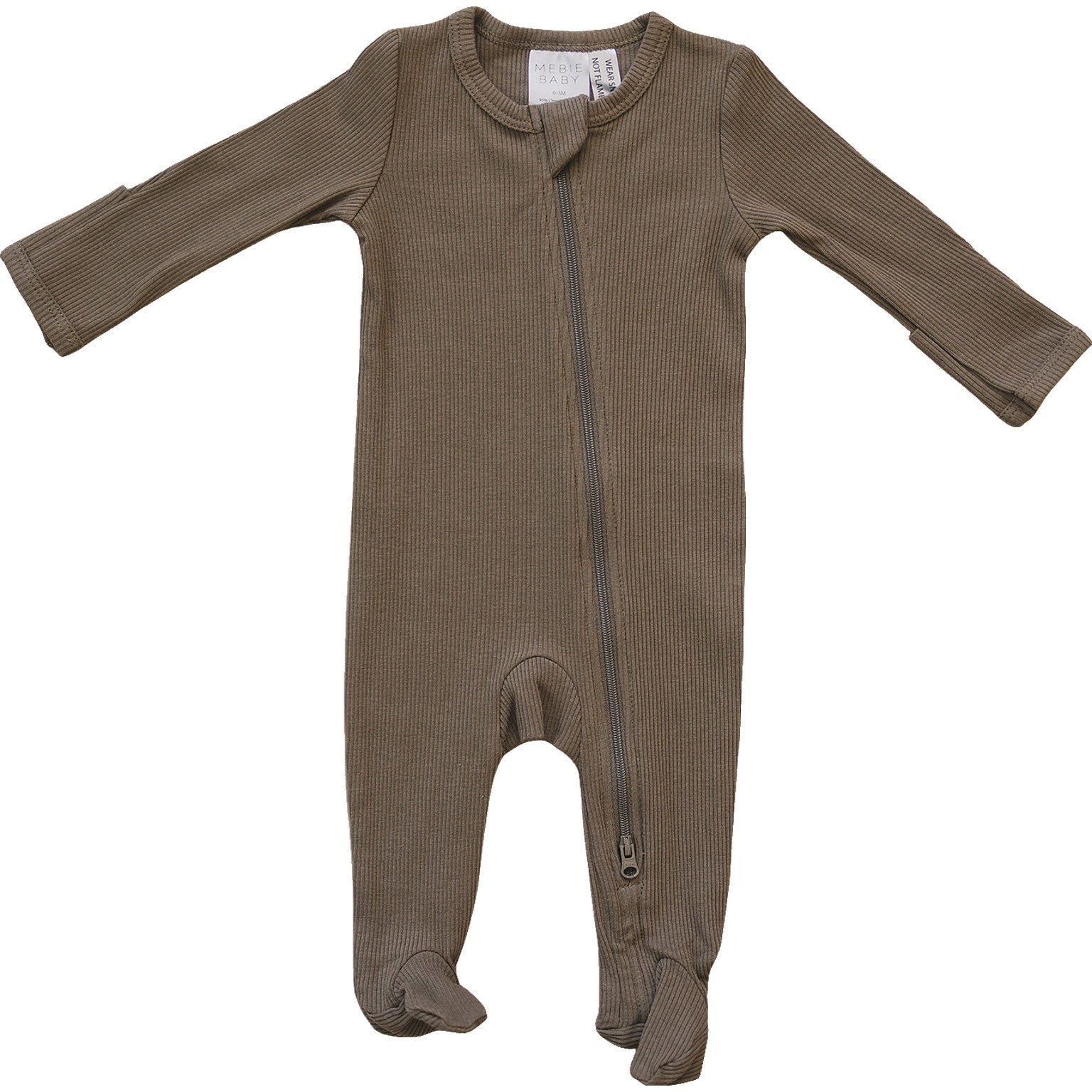 Cocoa Organic Cotton Ribbed Zipper | Milk & Baby