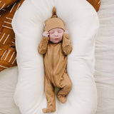 Mustard Bamboo Newborn Knot Hat | Milk & Baby