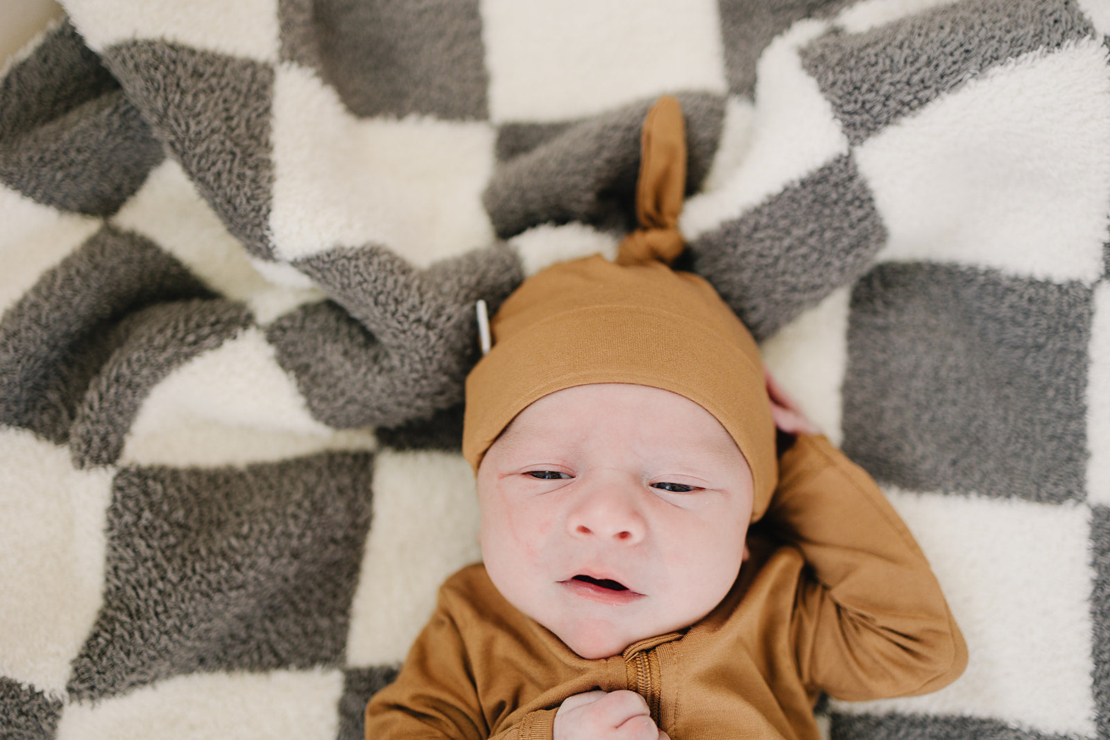 Mustard Bamboo Newborn Knot Hat | Milk & Baby