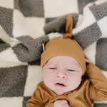 Mustard Bamboo Newborn Knot Hat | Milk & Baby