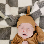 Mustard Bamboo Newborn Knot Hat Milk & Baby