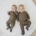 Cocoa Organic Cotton Ribbed Zipper | Milk & Baby