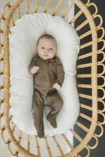 Cocoa Organic Cotton Ribbed Zipper | Milk & Baby