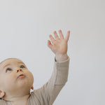 Oatmeal Organic Cotton Ribbed Zipper | Milk & Baby
