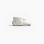 Newborn Bright White Moccasin Baby Shoe | Milk & Baby
