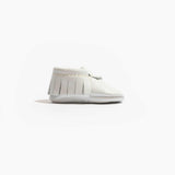 Newborn Bright White Moccasin Baby Shoe | Milk & Baby