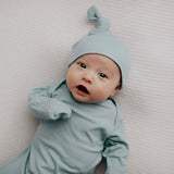 Blue Bird Ribbed Knotted Gown | Milk & Baby