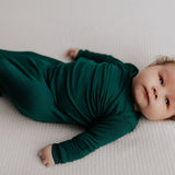 Forest Green Knotted Newborn Baby Gown