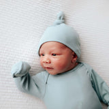 Blue Bird Ribbed Knotted Gown | Milk & Baby