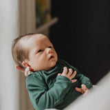 Forest Green Knotted Newborn Baby Gown