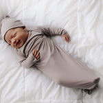Harbor Mist Knotted Newborn Baby Gown | Milk & Baby