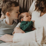 Forest Green Knotted Newborn Baby Gown