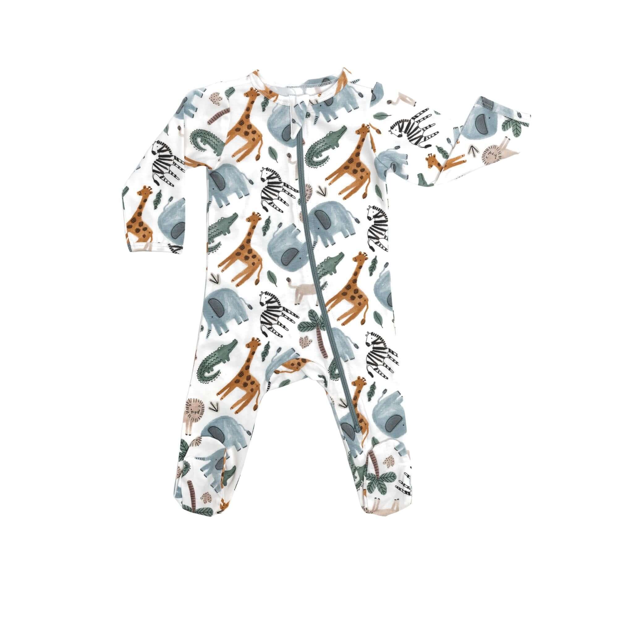 Safari Animals | Organic Footie | Milk & Baby