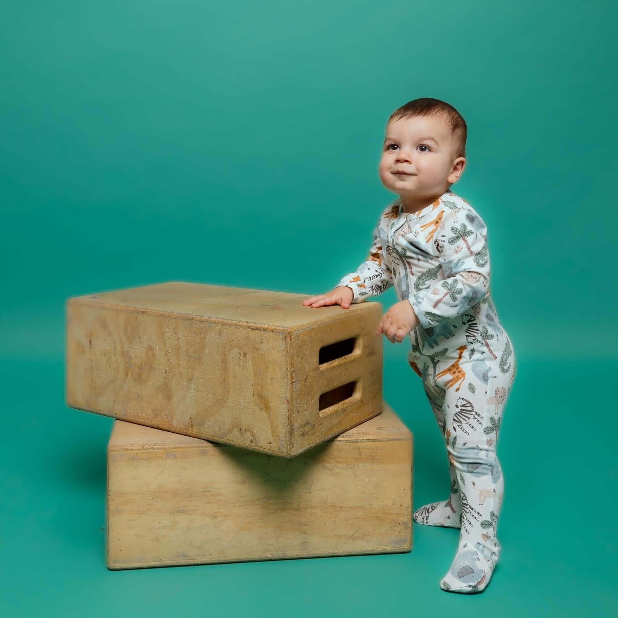Safari Animals | Organic Footie | Milk & Baby