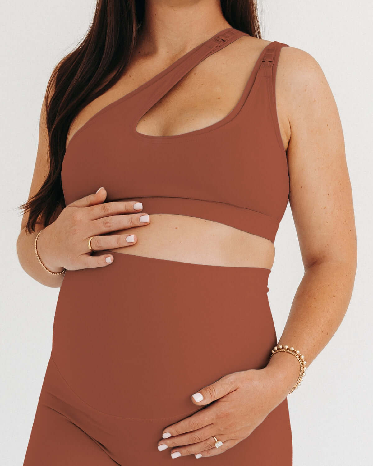 AXK CORE Cross Body Nursing Bra | Brown | Milk & Baby