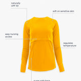 Merino Wool Nursing Long Sleeve Top