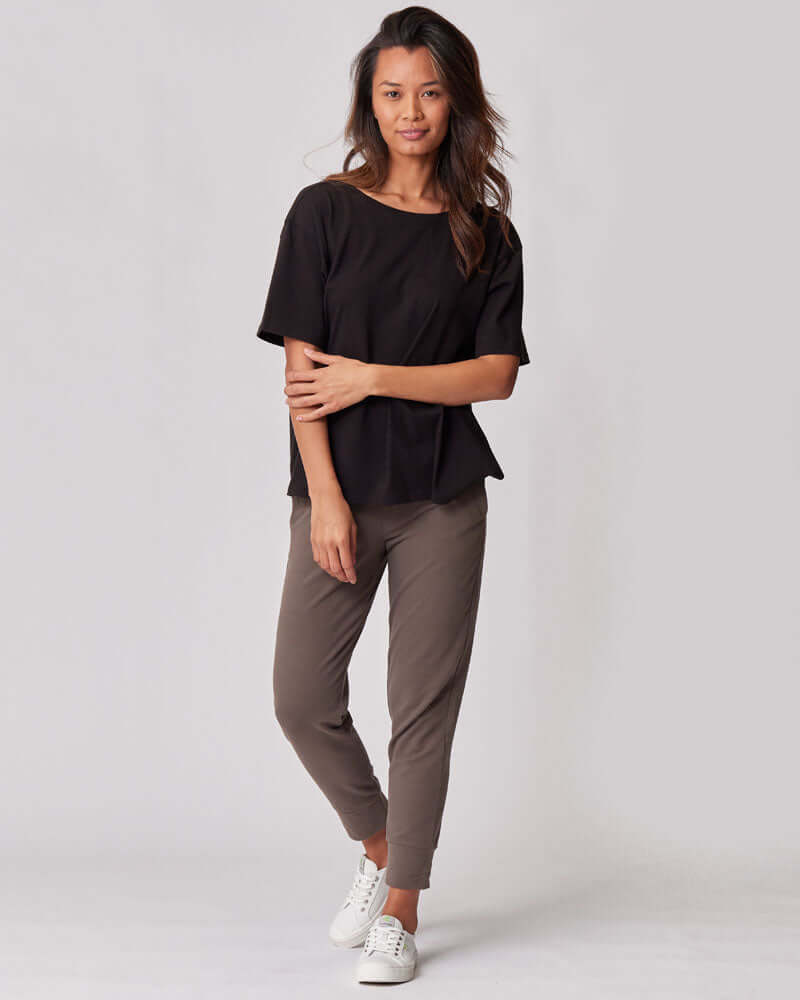 Everywhere Nursing & Maternity V-Neck Tee | Black | Milk & Baby