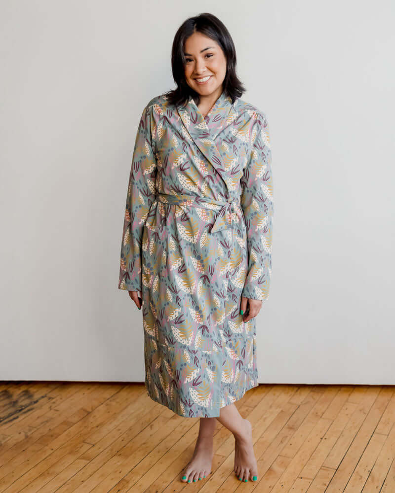 Organic Cotton Women’s Lounge Robe in Whimsy | Milk & Baby