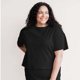 Short Sleeve Rib Knit Crop Top & Nursing Cover | Milk & Baby
