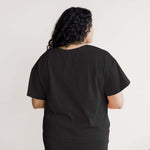 Short Sleeve Rib Knit Crop Top & Nursing Cover | Milk & Baby