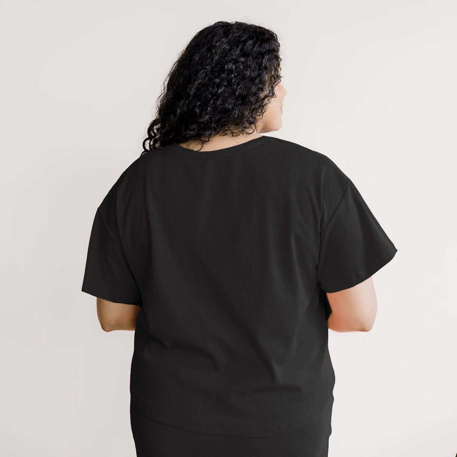 Short Sleeve Rib Knit Crop Top & Nursing Cover | Milk & Baby