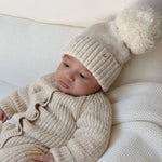 Luna + Luca Pom Beanie | French Cream | Milk & Baby