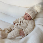 Luna + Luca Pom Beanie French Cream