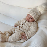 Luna + Luca Pom Beanie French Cream