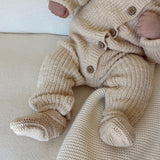 Classic Chunky Knit Jumpsuit | French Cream | Milk & Baby