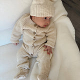 Classic Chunky Knit Jumpsuit | French Cream | Milk & Baby