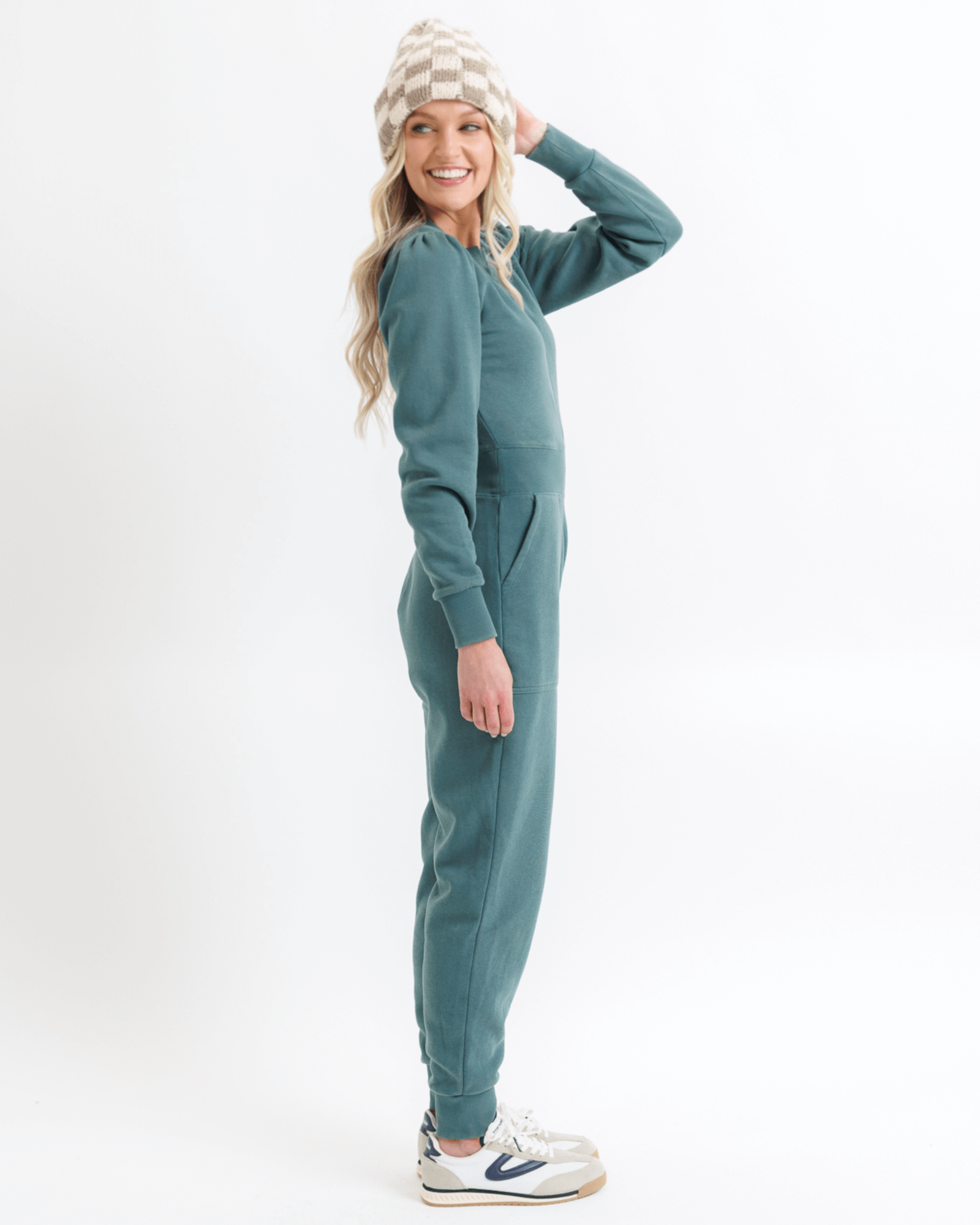 Perfect Balance Puff Sleeve Jumpsuit | Milk & Baby