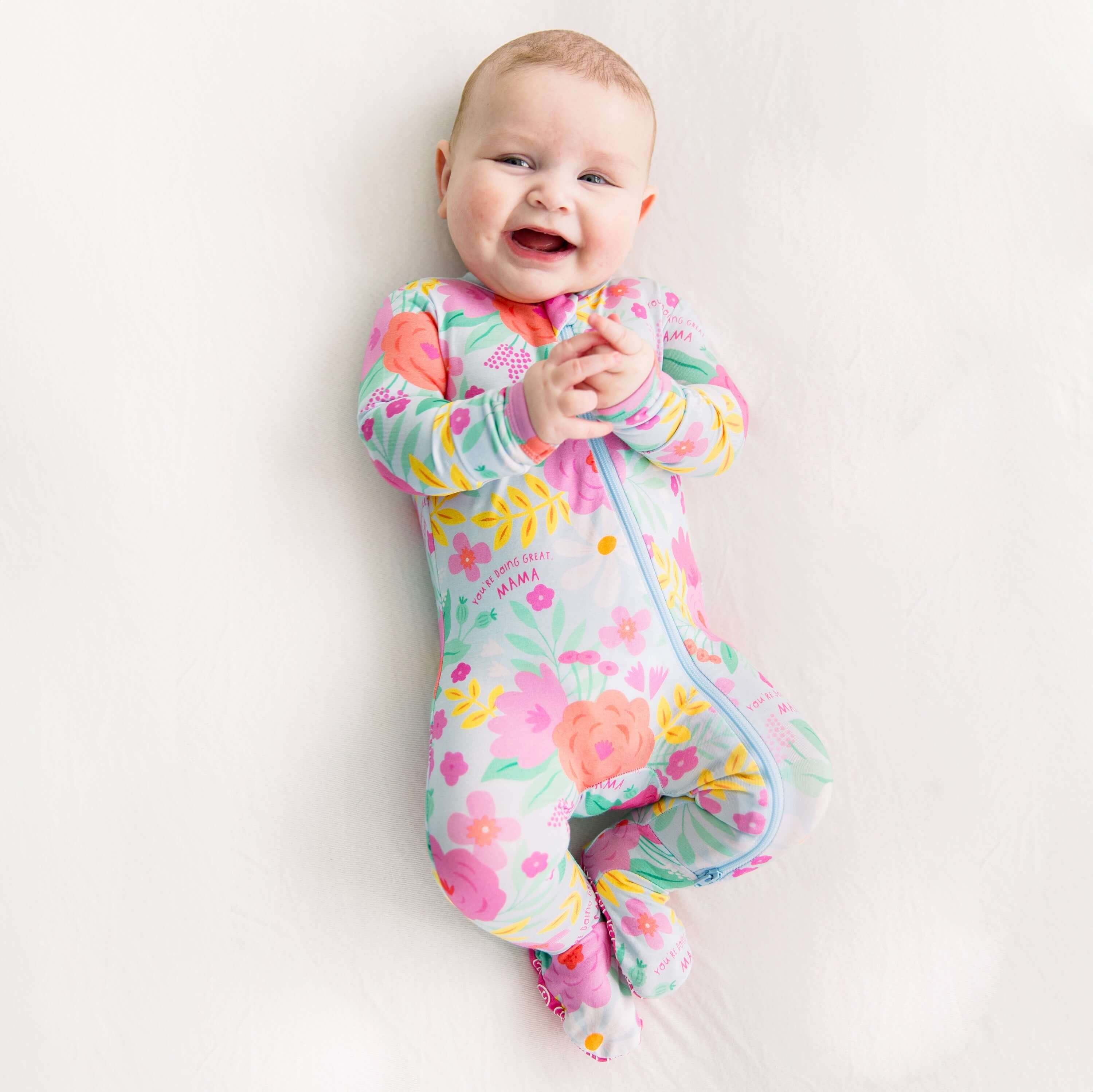 The Second-Skin Footie | Flower Power | "You're Doing Great, Mama" | Milk & Baby