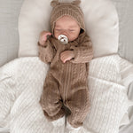 Luna + Luca Baby Bear Jumpsuit | Acorn | Milk & Baby