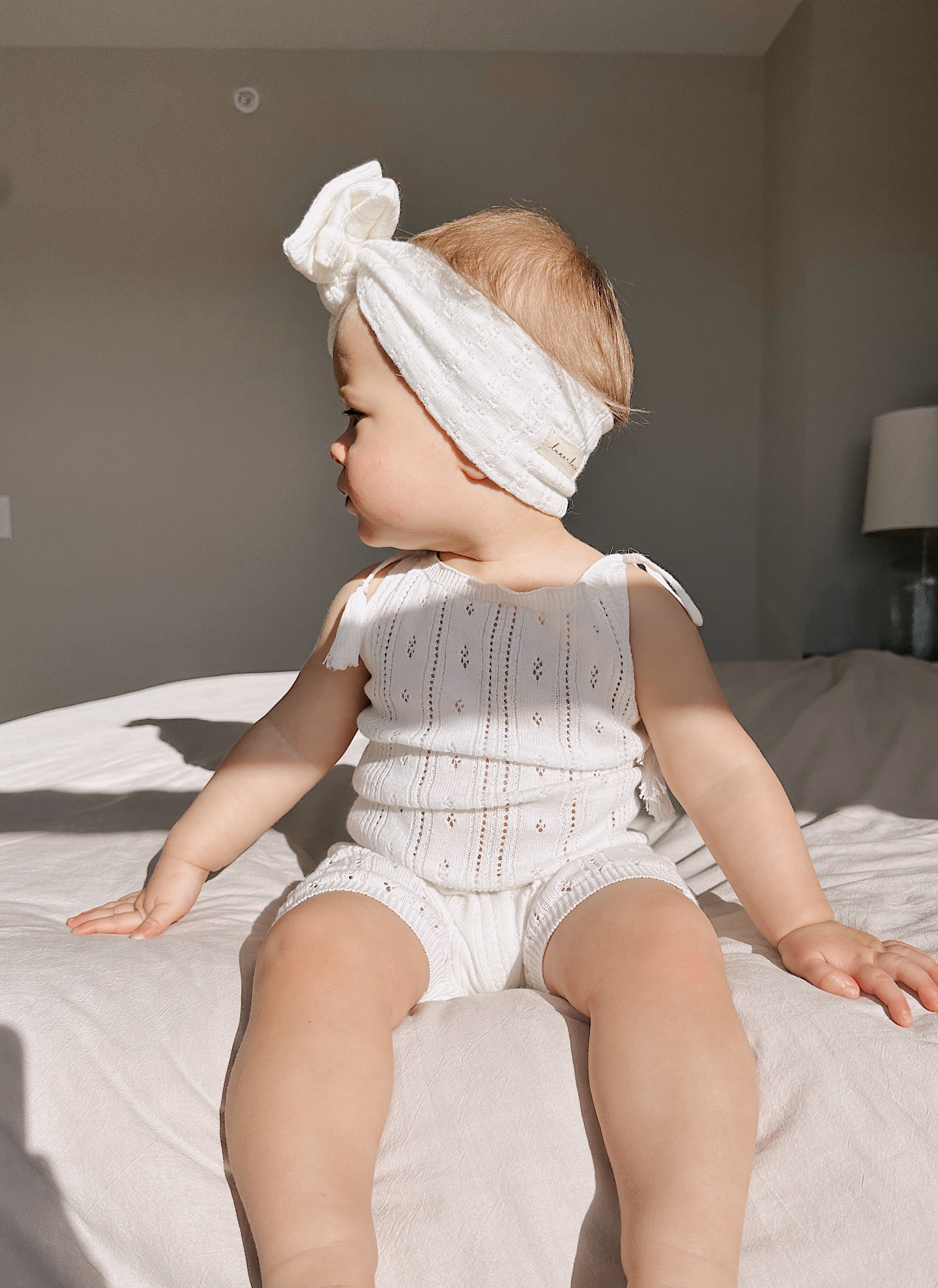 Luna + Luca Pointelle Romper - White | Milk & Baby