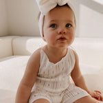 Luna + Luca Pointelle Romper | White Milk & Baby