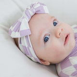 Periwinkle Checks Dream Baby Bow Milk & Baby