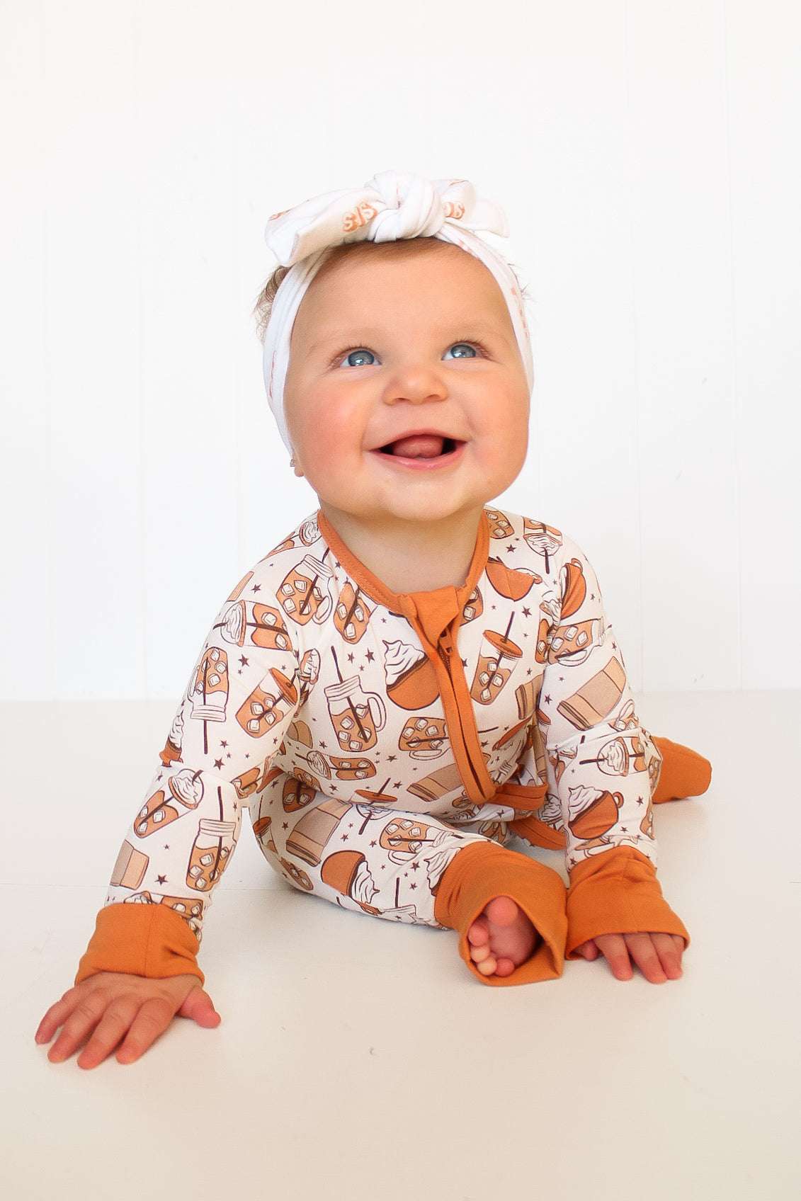 Rise and Grind Dream Baby Romper Milk & Baby