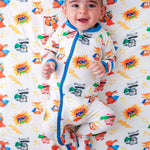 Super Sleepy Heroes Footie | Milk & Baby