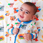 Super Sleepy Heroes Footie | Milk & Baby