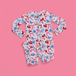 Red, White, and Bows Dream Romper | Milk & Baby